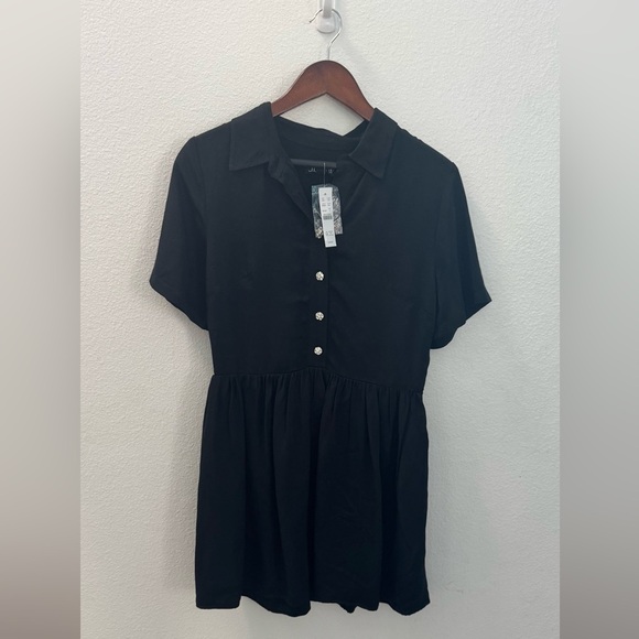 NWOT J Crew Classic Black Button-Up Dress size 10 - Picture 4 of 5